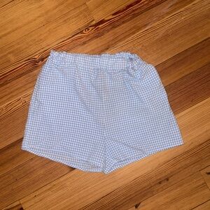 SHEIN Blue and White Gingham Women Shorts